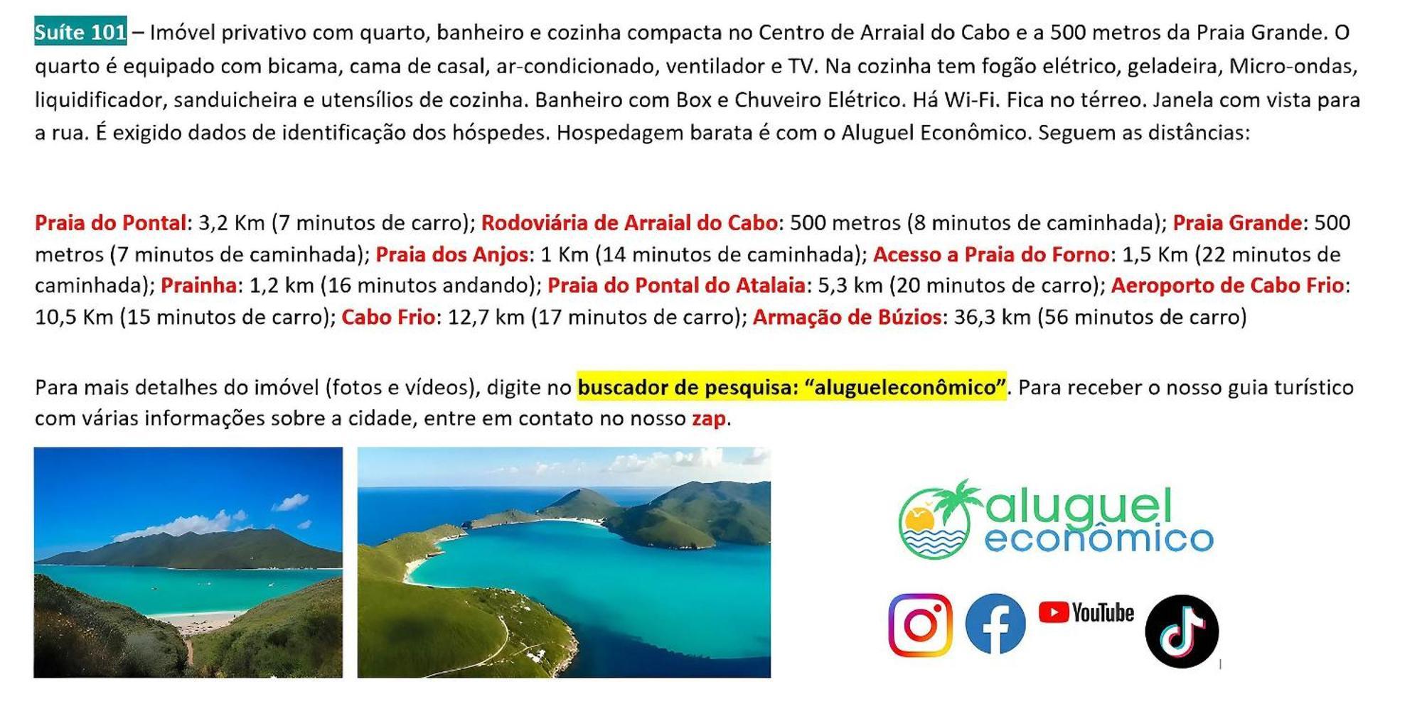 Appartement Arraial Do Cabo - Brisas Do Farol - Aluguel Economico Extérieur photo